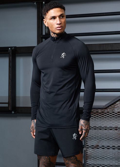 bărbați Gym King negru pâlnie cu fermoar energie 1/4 îmbrăcăminte 4R8D6200