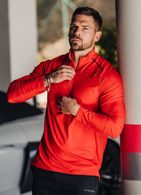 bărbați Gym King papură roșie pâlnie de răscoală îmbrăcăminte 4R8D6194
